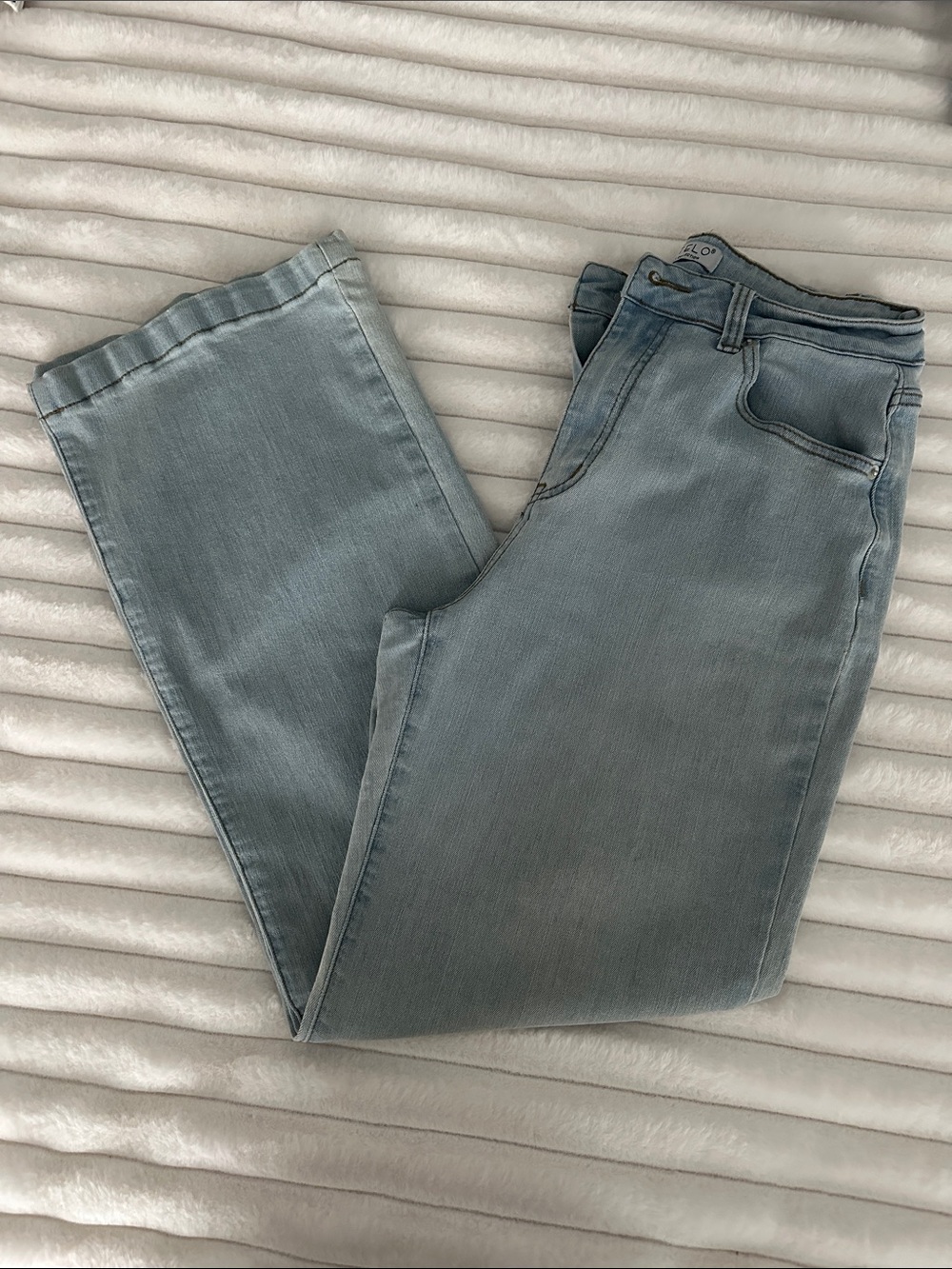 Light Blue High-Rise Straight Jeans